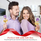 1/2Pcs Eternal Crystal Glass Rose - Valentine's Day Wedding Gift for Girlfriend Wife Artificial Flower Without Box