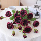 Rosa Austin de Seda Tallo Largo — Ecológica, 5 Colores, Bodas y San Valentín