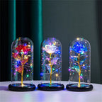 Led Galaxy Rose Eternal 24k Gold Foil Flower With String Lights & Box Artificial Flower Gift Valentine'S Day Gift For Women Girl