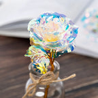 1Pcs Eternal Galaxy Rose Valentine'S Day Flower Foil Plastic Artificial Roses Romantic Mothers Day Gift Wedding Party Home Decor