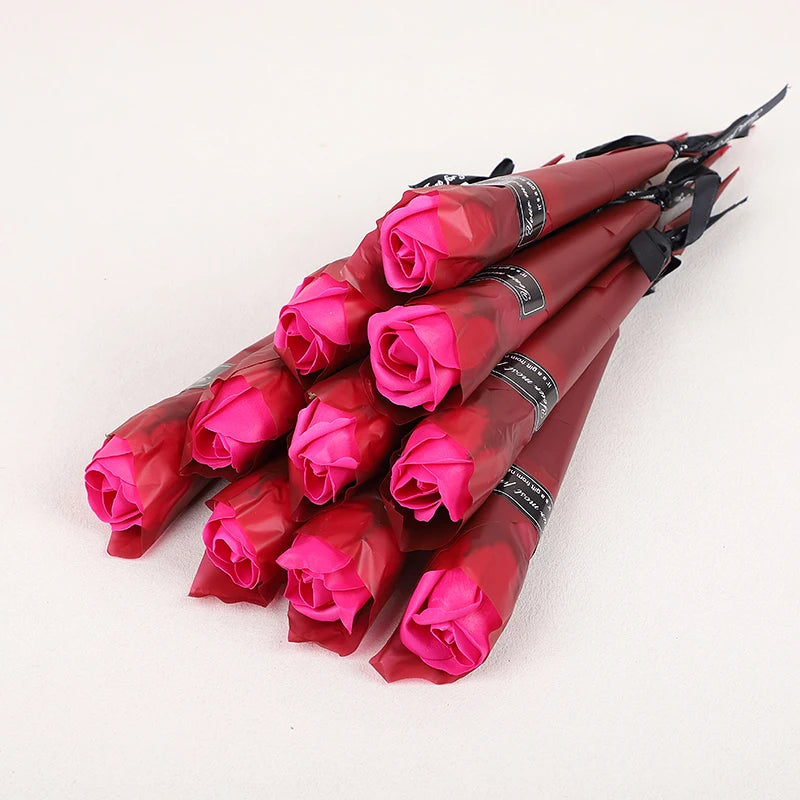 5-20pcs Soap Rose Artificial Flower Valentines Day Gift Wedding DIY Flower Bouquet Birthday Party Gift for guests Eternal Rose