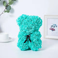 25cm Eternal Rose Bear with Gift Valentine's Day Gift Rose Embracing Bear Imitation Rose Bear Birthday Gift