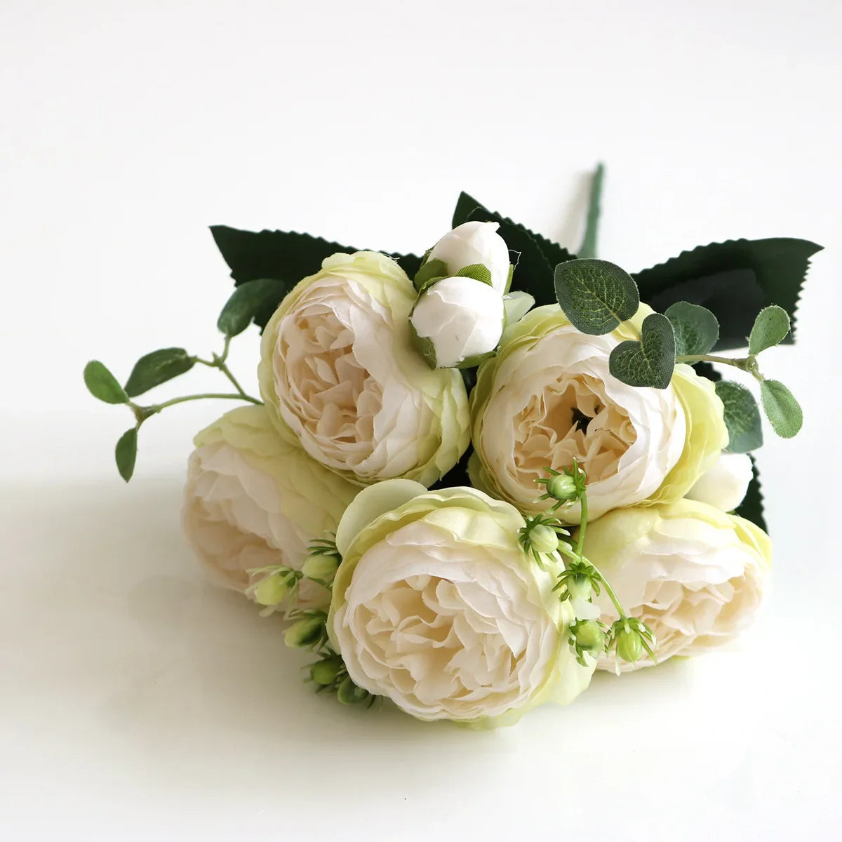 Rosas de Seda Flor Grande — Ramo Lujoso, 34 Colores, Disponible al Mayor