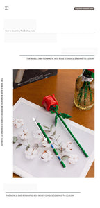 Eternal Building Rose Couple 3D Red/Pink/Blue Rose Toys Bouquet Love Home Decoration Mother's Day Valentine's Day Birthday Gift