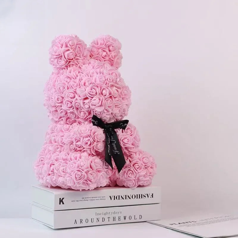 Rose Teddy Bear Artificial Flower Anniversary Valentines Day Birthday Gift Mothers Day Mom Gifts Girlfriend Birthday Gifts Women