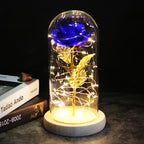 Rosa en Cúpula de Cristal con LED — Estilo La Bella y la Bestia, 16 Estilos, Regalo