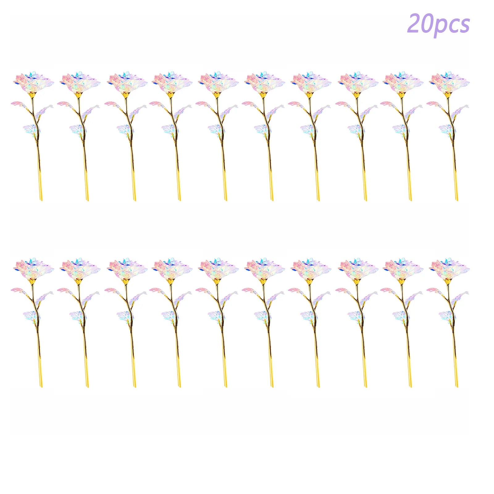 5-50pcs Eternal Rose Colorful Galaxy Artificial Flowers 24k Gold Foil Artificial Rose For Girlfriend Valentine'S Day Gifts