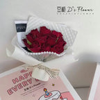 Mini Pocket Eternal Rose Bouquet Gift for Valentine's Day Artificial Roses Flowers for Birthdays, Wedding Party Favors for Girl