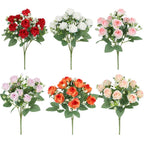 Red Rose Bouquet For Wedding Bridal Bouquets Artificial Flower Home Room Decor Hotel Party Decoration Desk Plants