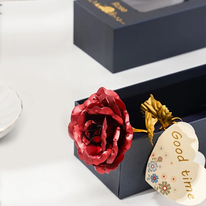 1pc Eternal Golden Rose Gift Box for Valentine S Day, Lasting Keepsake Present for Girlfriend Wife, Anniversary, Flowers