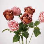Rosas Real Touch con Humedad — Ramo 10 Tallos Látex, 6 Colores, Novia