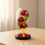 LED Artificial Flower Eternal Rose Ornaments Valentines Day Gifts Simulation Rose Flowers Wedding Party Decor Christmas Gifts