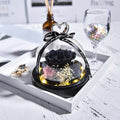 Natural Eternal Rose In Glass With lamp Beauty Preserved Flowers Forever Wedding Valentine Gifts for Girl
