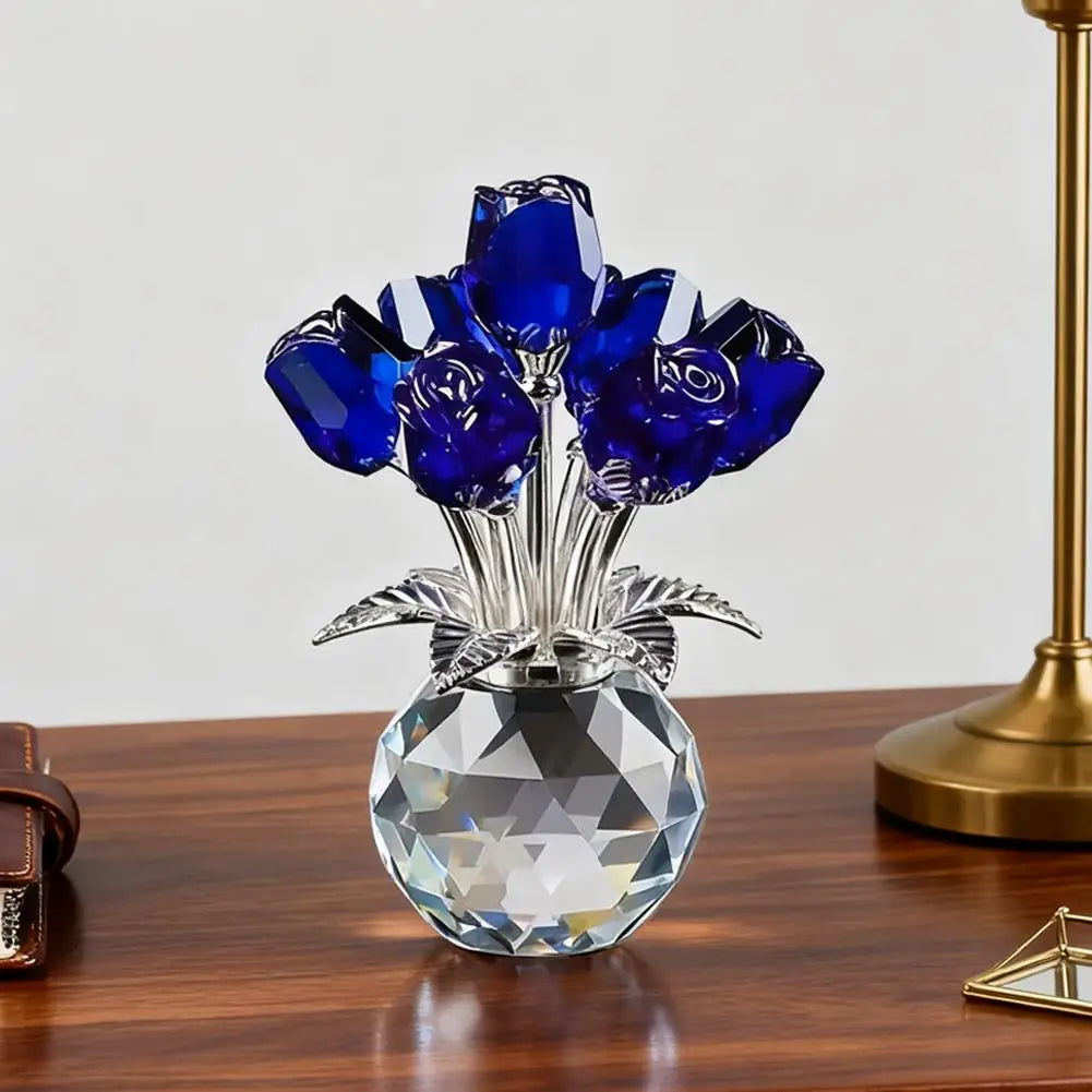 Colourful Crystal Rose Bouquet Eternal Artificial Flowers For Anniversary Mother's Day Valentine's Day Gift For Her Home Decor
