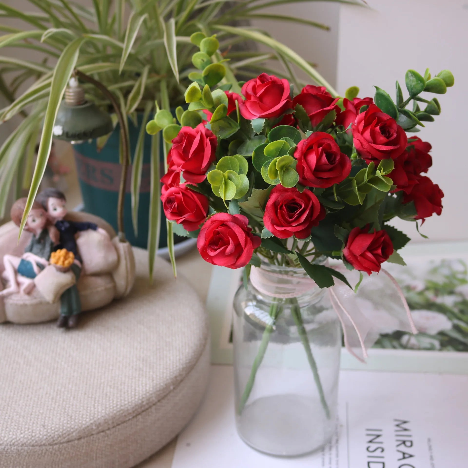 Simulated roses, Valentine's Day, bride's wedding, spring home, living room vase, outdoor garden decoration