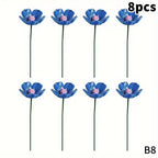 6/8/10pcs Handcrafted Ceramic Forget Never Fades Eternal Ceramic Flowers Home Ornament Indoor And Outdoor Home Decor
