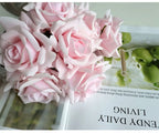 Real Touch Curling Rose Artificial Latex Flowers Moisturizing Wedding Photography Flower Arrangement Home Desktop Decoration