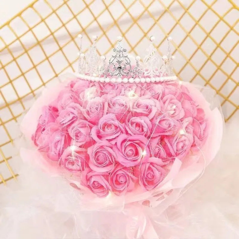 52 Soap Roses “You Are My Half” – Handmade Eternal Bouquet for Girlfriend Boyfriend | Valentine Mother’s Day Gift
