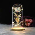 Rosa en Cúpula de Cristal con LED — Estilo La Bella y la Bestia, 16 Estilos, Regalo
