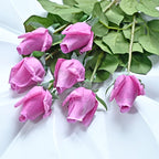 7pcs Pink Rose Artificial Flowers Real Touch Silk Flowers For Home Wedding Table Bouquet Party Decoration