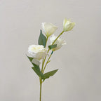 Large Artificial Eustoma Grandiflorum Roses Silk Simulation Flowers Home Wedding Garden Home Party Decoration Flores With Leaves