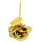 24K Eternal Rose Artificial Flowers Foil Plated Gold Rose Wedding Valentine's Day Decoration Mother's Day Gifts Fake Flower