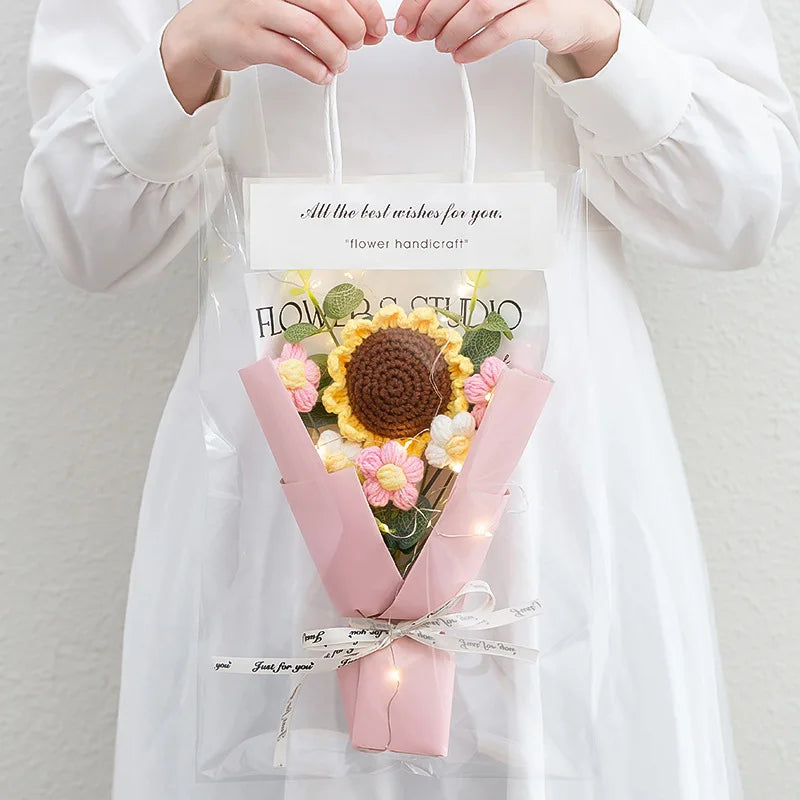 Ramo de Rosa y Girasol — 9 Colores, Regalo San Valentín y Día de las Madres