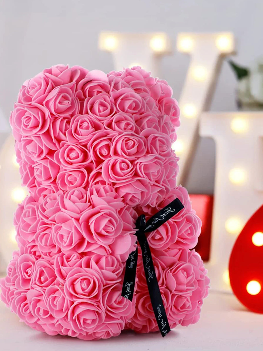 1pc 25m Artificial Flower Eternal Rose Teddy Bear for Mom Mother's Day Birthday Valentine's Day Anniversary Gifts & Decorations