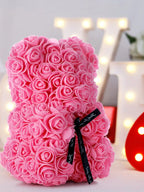 1pc 25m Artificial Flower Eternal Rose Teddy Bear for Mom Mother's Day Birthday Valentine's Day Anniversary Gifts & Decorations