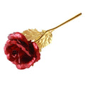 24K Eternal Rose Artificial Flowers Foil Plated Gold Rose Wedding Valentine's Day Decoration Mother's Day Gifts Fake Flower