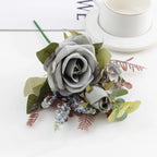 Ramo Grande de Rosas Retro de Seda — 12 Colores, Hogar, Bodas y Aniversario