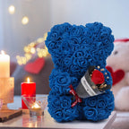 1pc 25m Artificial Flower Eternal Rose Teddy Bear for Mom Mother's Day Birthday Valentine's Day Anniversary Gifts & Decorations