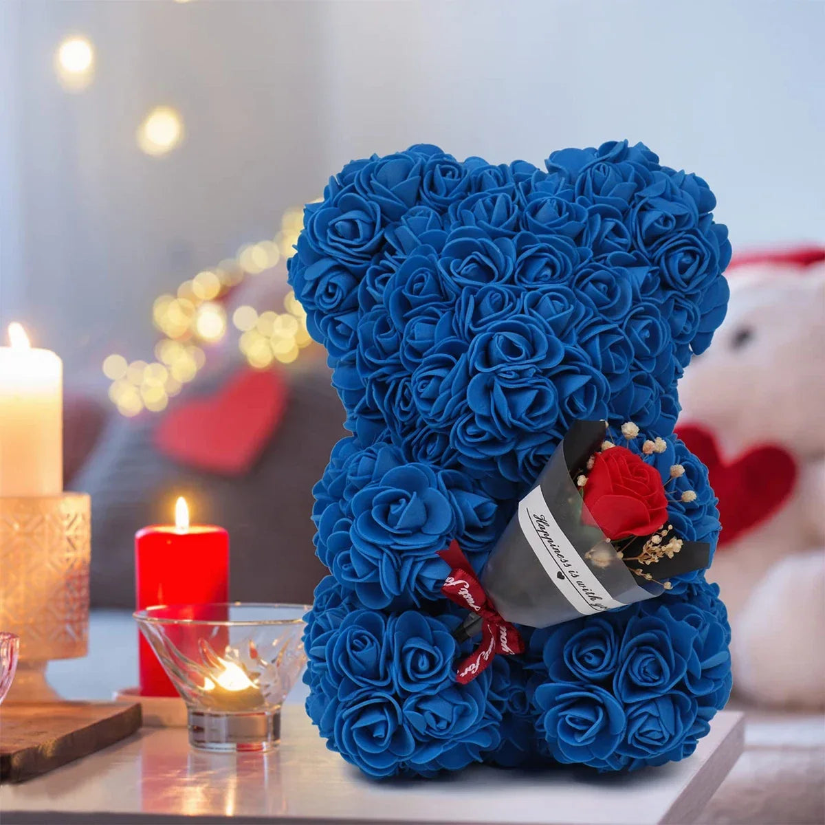1pc 25m Artificial Flower Eternal Rose Teddy Bear for Mom Mother's Day Birthday Valentine's Day Anniversary Gifts & Decorations