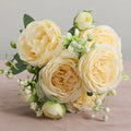 Rosa de Seda Tallo Real Touch — Ramo Nupcial, 5 Colores, Bodas y Eventos