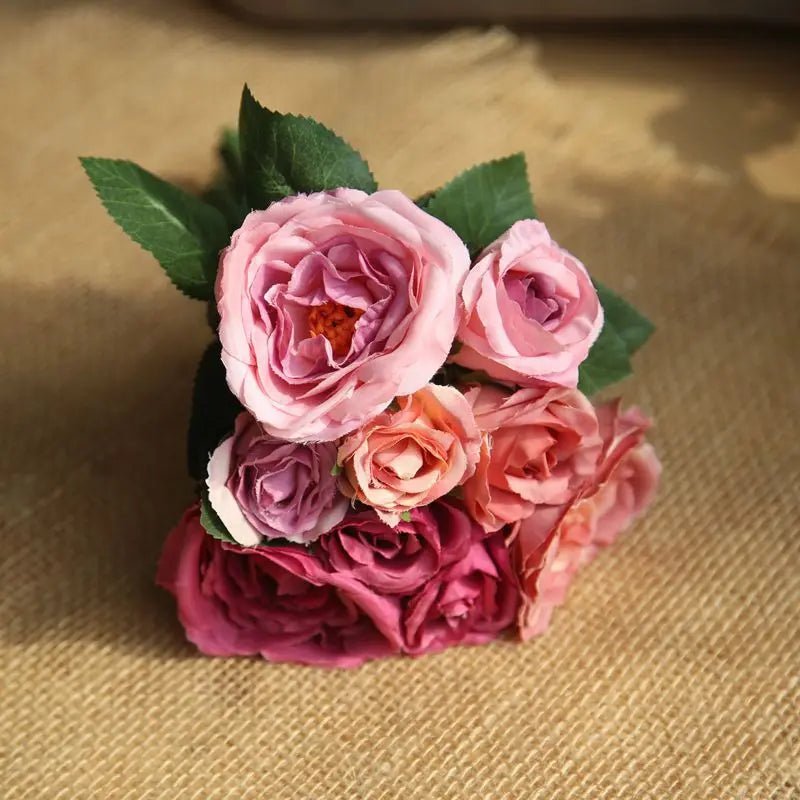 Ramo Nupcial de Rosas de Seda — 16 Colores, Boda y Damas de Honor