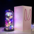 Rosa en Cúpula de Cristal con LED — Estilo La Bella y la Bestia, 16 Estilos, Regalo