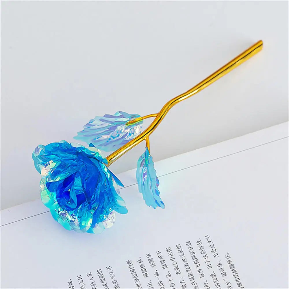 Galaxy Rose Eternal 24k Gold Foil Roses Artificial Roses New Creative Valentine'S Day Gift Beauty Flowers For Wedding Decor
