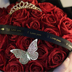 Glitter Artificial Eternal Red Rose Bouquet Forever Roses Flower Bouquet Silk Fake Rose Flower Valentine's Day Birthday Gift