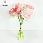Ramo Nupcial de Rosas de Seda — 16 Colores, Boda y Damas de Honor
