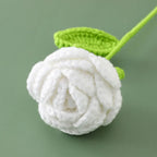 Hand Woven Roses Tulip Simulation Flower Preparation Handmade Flower Diy Wool Knitting Homemade Crochet Bouquet Finished Product