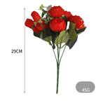 Rosas de Seda Flor Grande — Ramo Lujoso, 34 Colores, Disponible al Mayor