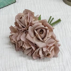Rosas Látex con Humedad — Ramo 5 Cabezas, 10 Colores Morandi, Novia y Cumpleaños