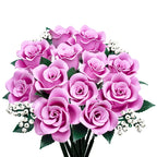 Ramo de Rosas en Bloques de Construcción — Set Romántico DIY, 12 Rosas, Decoración Hogar