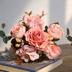 Rosas de Seda Flor Grande — Ramo Lujoso, 34 Colores, Disponible al Mayor