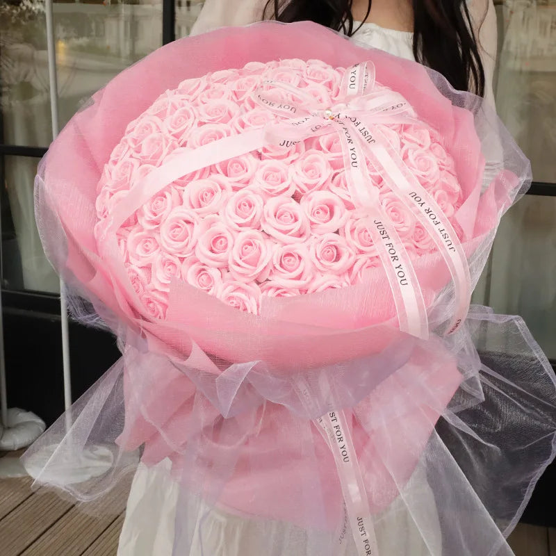 Aqumotic Forever Roses Bouquet Flores Eternas Preserved Flower Ramos De Rosas Eternas Artificial Rose Anniversary