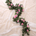 Enredadera Guirnalda de Rosas de Seda — Arco Boda y Jardín Exterior, 6 Colores