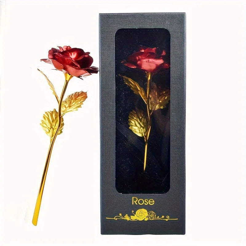 1pc Eternal Golden Rose Gift Box for Valentine S Day, Lasting Keepsake Present for Girlfriend Wife, Anniversary, Flowers