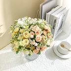 Ramo de Rosas e Hortensias de Seda — 6 Colores, Hogar, Jardín y Boda