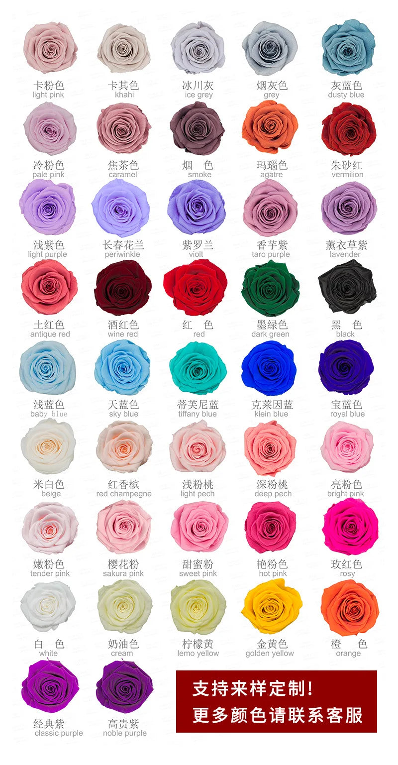 21Pcs/Box B Grade Eternal Moisturizing Roses Flowers Wedding Party Decoration Diy Valentine'S Day Mother'S Day Gift Box Cheap