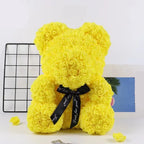 Romantic Valentine's Day Creative Eternal Flower Rose Bear Christmas Gift Rose Bear Hug Bear Wedding Flower Decoration Gift